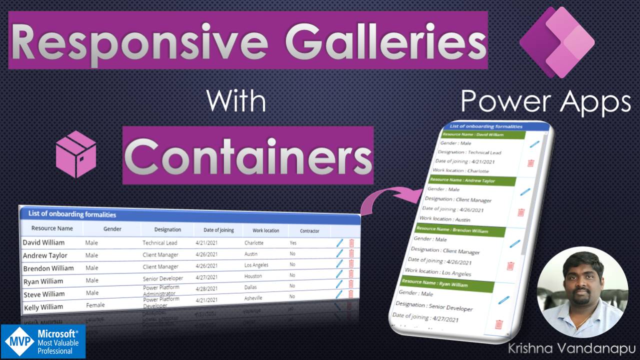 Creating Responsive Galleries with Containers in Power Apps - Cloud Wars