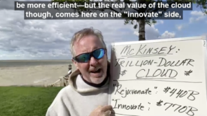Screenshot from Cloud Wars Minute video: McKinsey and the "trillion-dollar cloud"