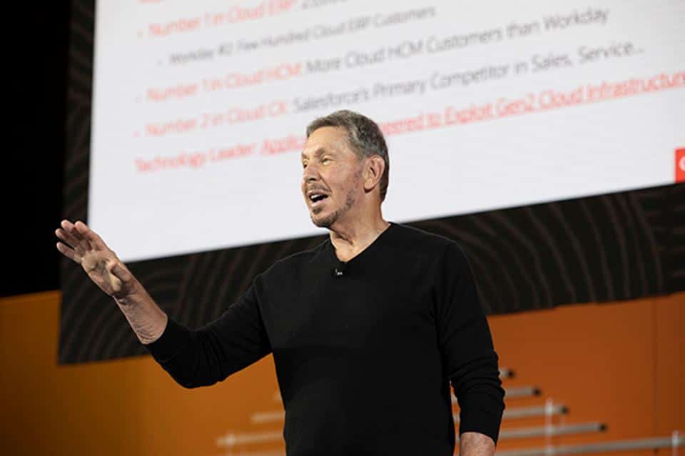 Larry Ellison speaks at Oracle Open World