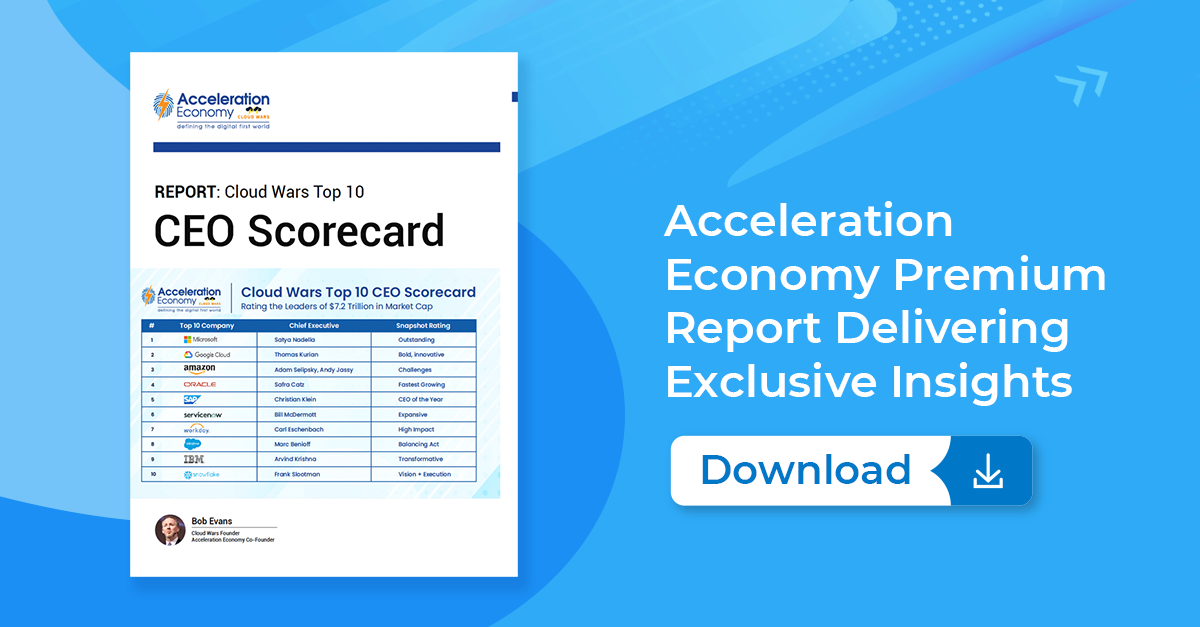 Cloud Wars Top 10 CEO Scorecard Report